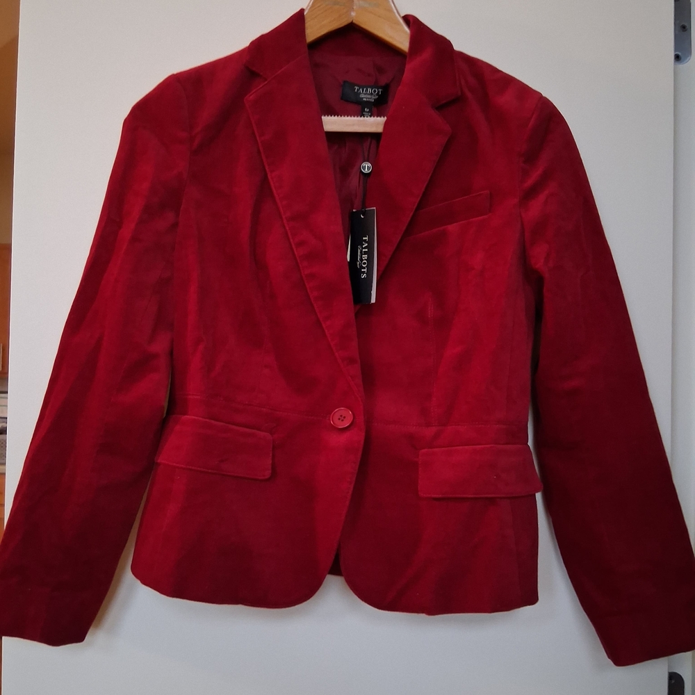 Talbots Women's Red Blazer NWT J004